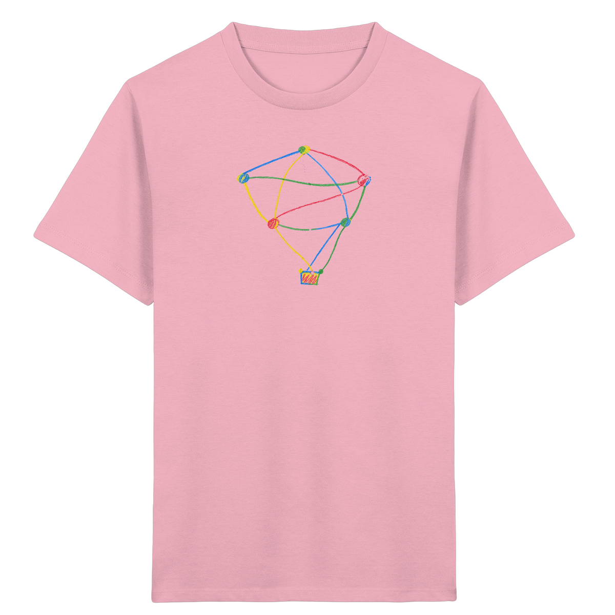 Farbpunkt Heißluftballon Kinder Shirt - Kinder Bio T-Shirt