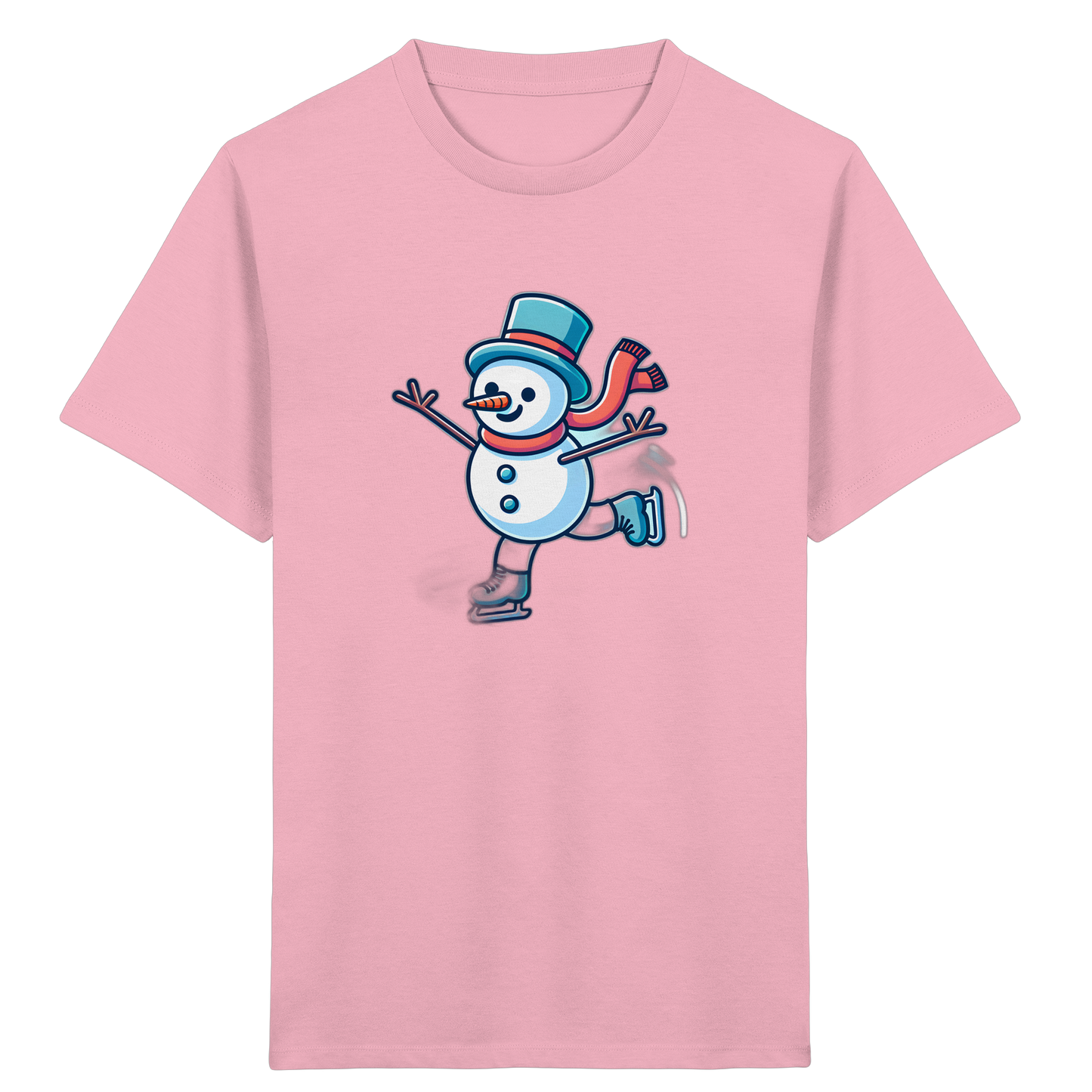 Schlittschuh laufender Schneemann: Winter Spaß Shirt
