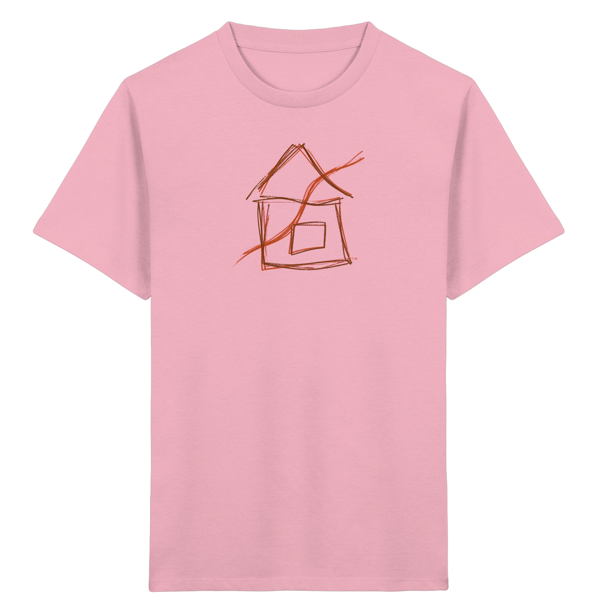 Braunes Eckenhaus Kinder T-Shirt - Kinder Bio T-Shirt