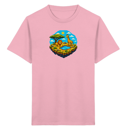 Verspieltes Pixel Safari T-Shirt Kinder - Kinder Bio T-Shirt