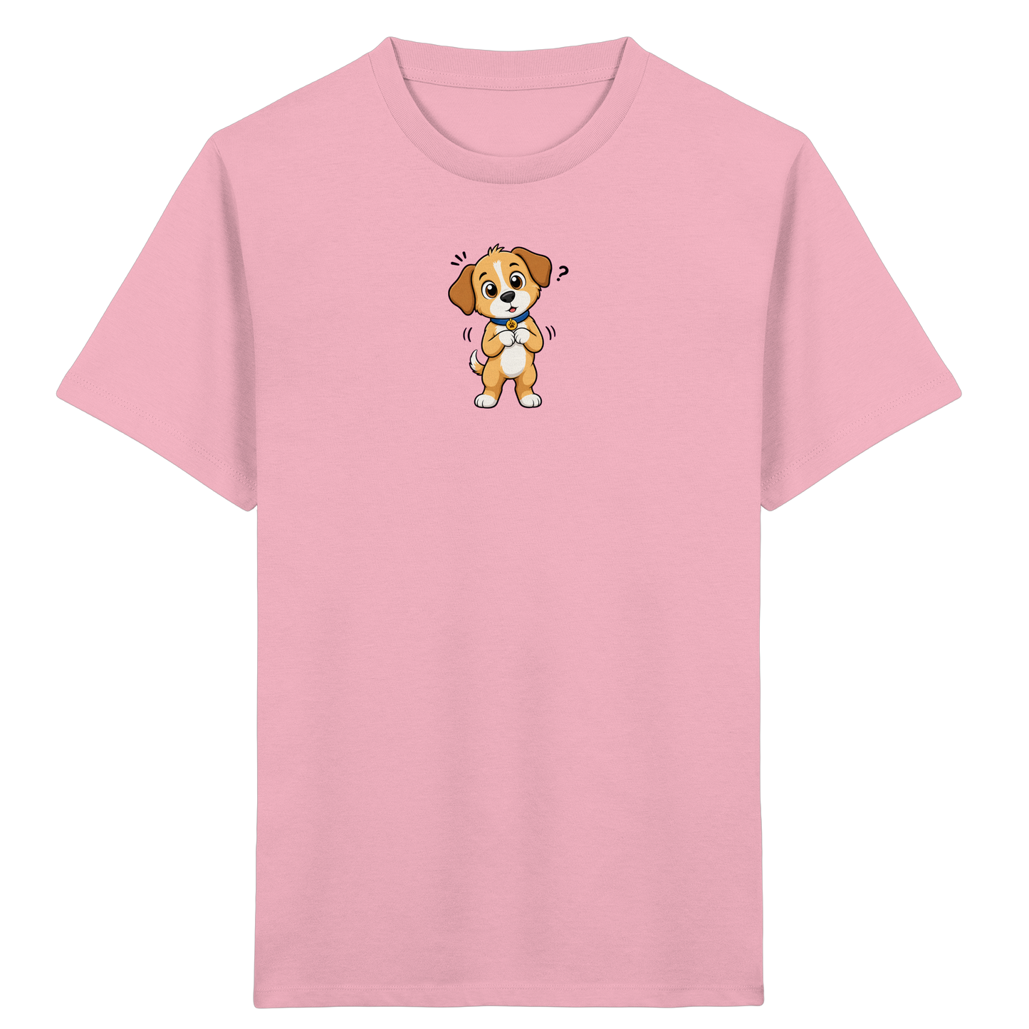 Niedlicher Welpe: Überrascht auf T-Shirt - Kinder Bio T-Shirt