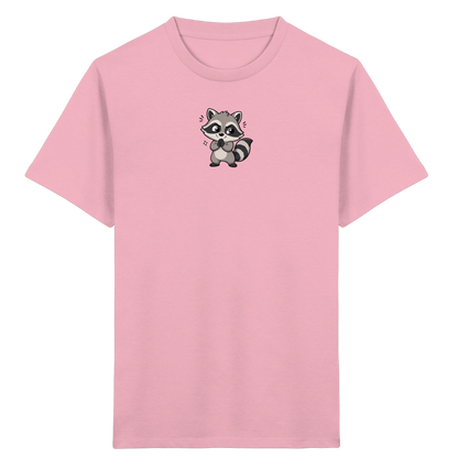 Niedlicher Waschbär Comic T-Shirt für Kinder - Kinder Bio T-Shirt