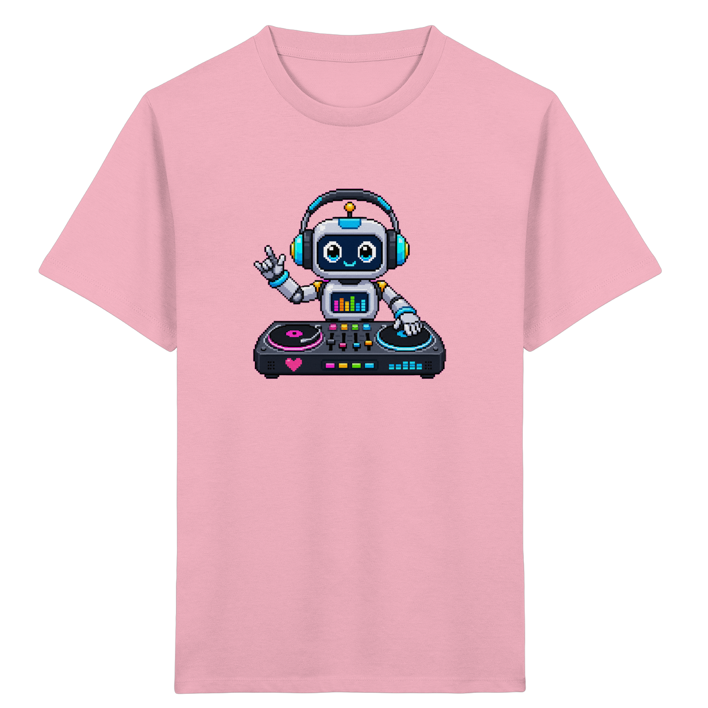 Pixel Roboter DJ: Buntes Kinder T-Shirt - Kinder T-Shirt