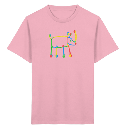 Buntes Farbpunkt Nashorn Shirt - Kinder Bio T-Shirt
