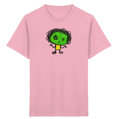 Kritzelkopf mit Zopfkranz - Kinder Bio T-Shirt