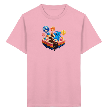 Pixel Gummibärchen auf süßer Insel - Kinder Bio T-Shirt