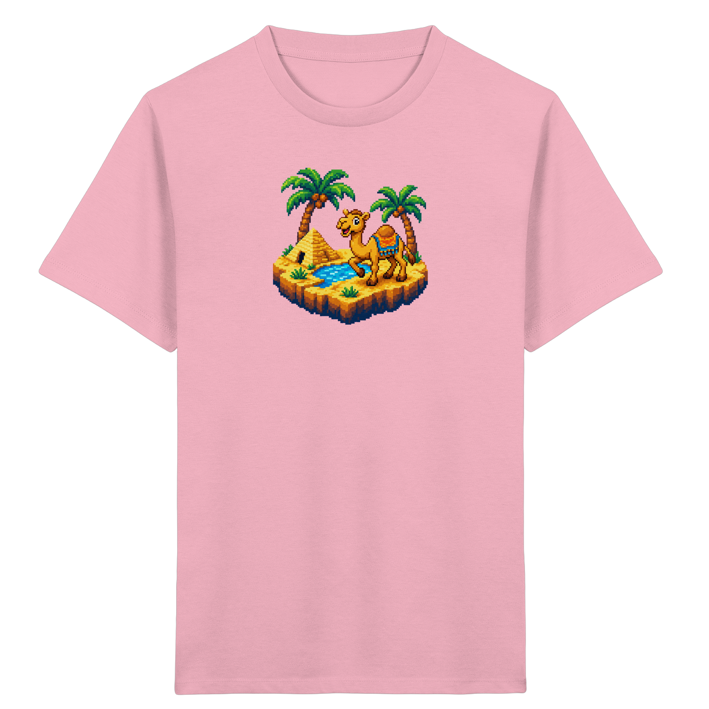 Verspieltes Pixel-Art Kamel Kinder T-Shirt - Kinder Bio T-Shirt