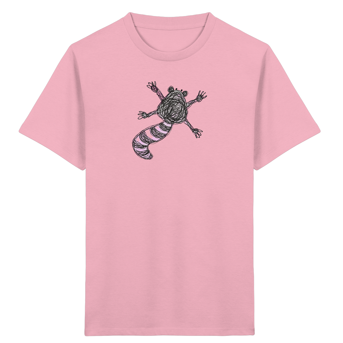 Waschbär von oben - Kinder Bio T-Shirt