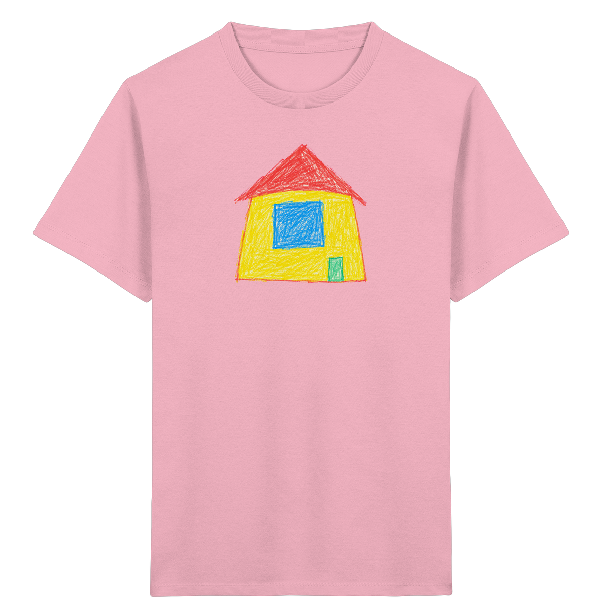 Sonnengelbes Giebelhaus Kinder T-Shirt - Kinder Bio T-Shirt