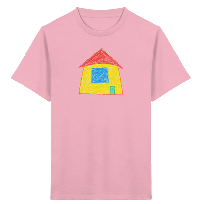 Sonnengelbes Giebelhaus Kinder T-Shirt - Kinder Bio T-Shirt