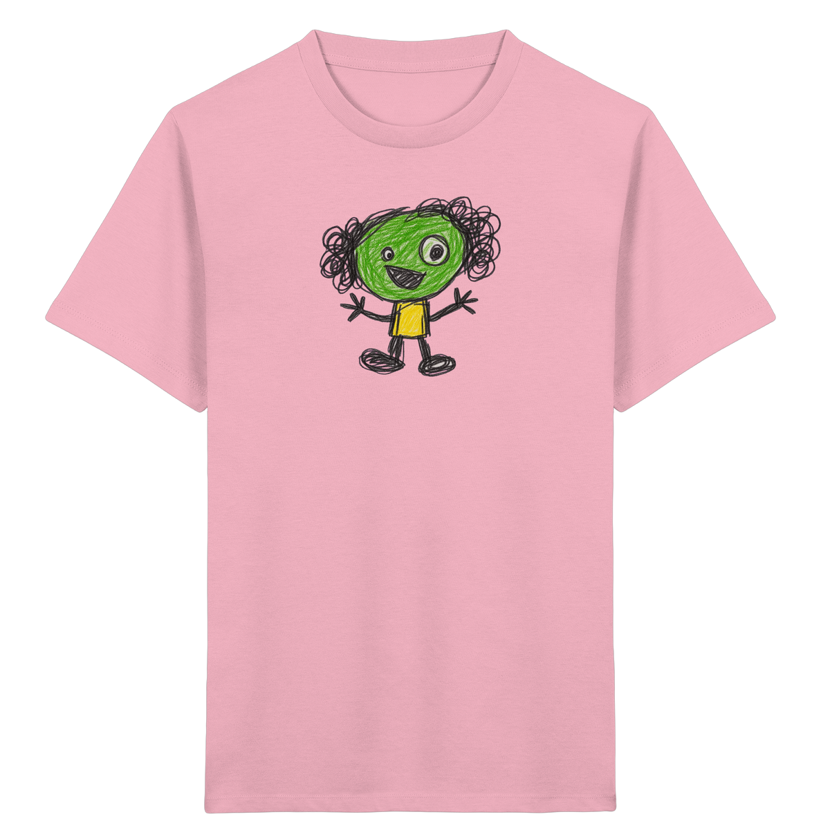 Kritzelkopf mit Ringellocken - Kinder Bio T-Shirt