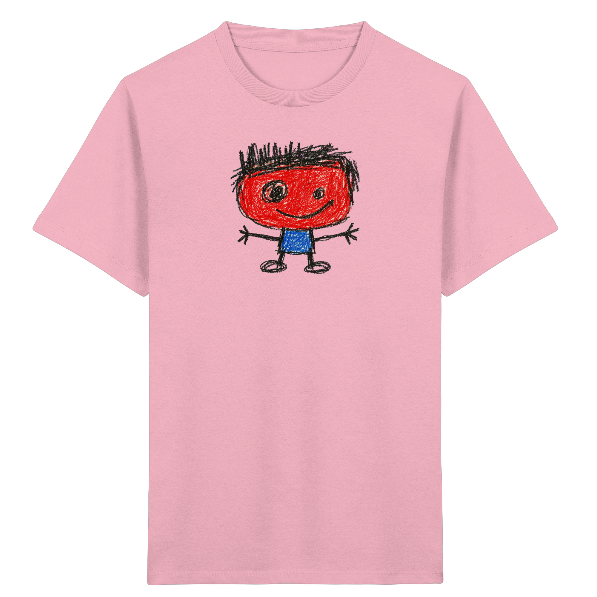 Kritzelkopf mit Bürstenhaar Kinder T-Shirt