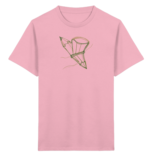 Waldgrüne Bleistift-Schultüte - Kinder Bio T-Shirt