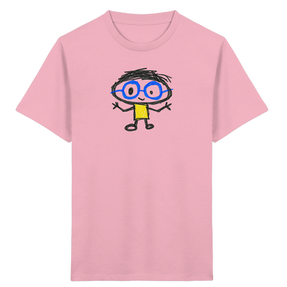 Kritzelkopf mit Riesenbrille - Kinder Bio T-Shirt