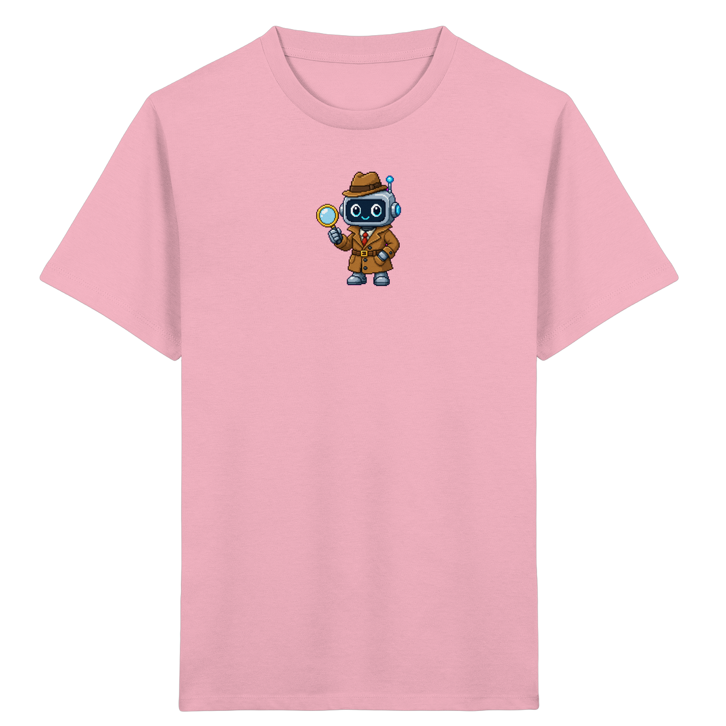 Pixel Detektiv Roboter T-Shirt für Kinder - Kinder T-Shirt