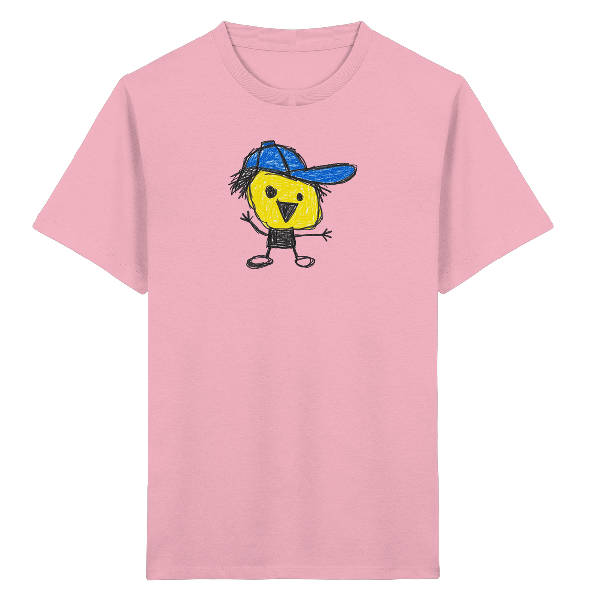 Kritzelkopf mit schiefer Mütze - Kinder Bio T-Shirt