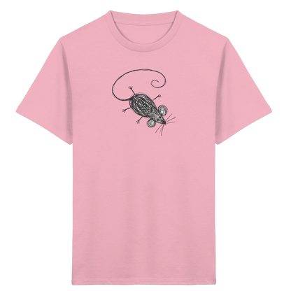 Maus von oben Kinderzeichnung - Kinder Bio T-Shirt