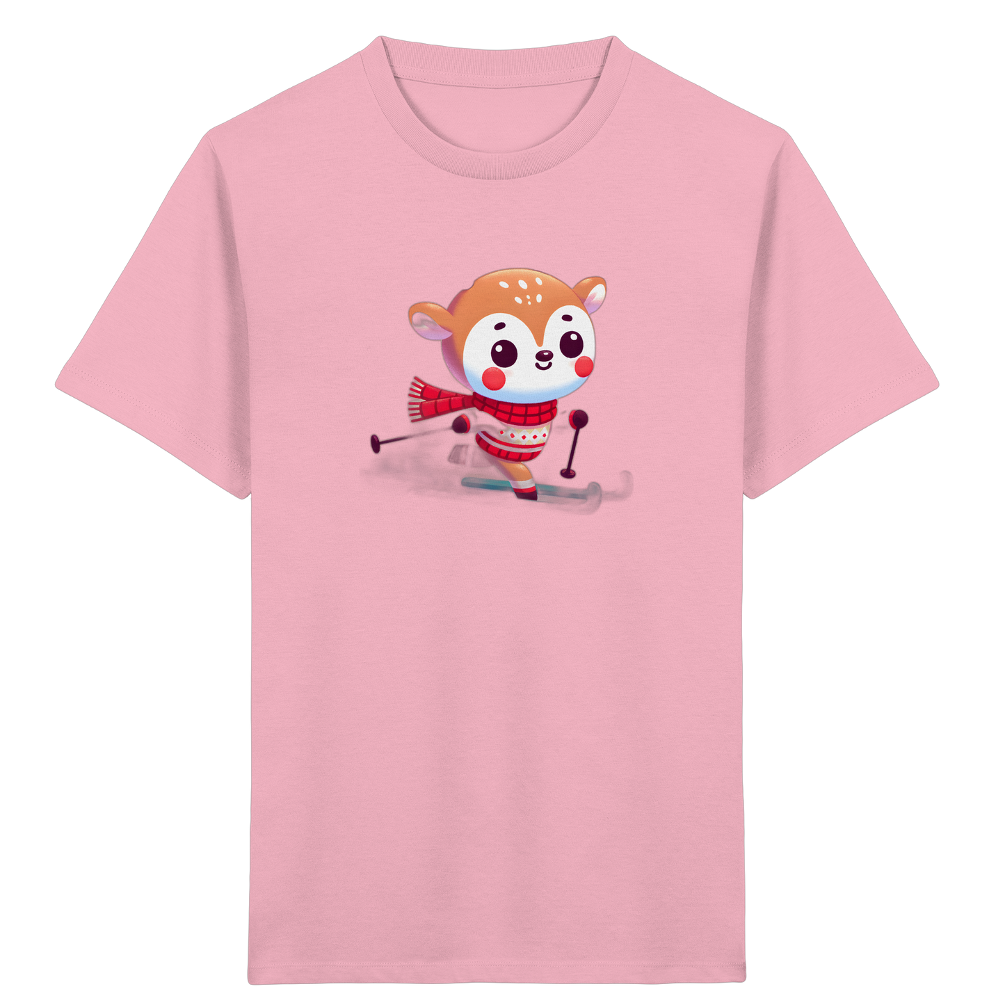 Niedliches Rehkitz auf Skiern T-Shirt