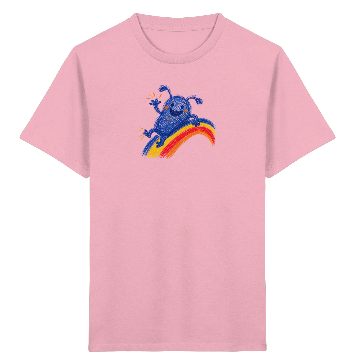 Regenbogenracker Kritzelmonster Kinder Shirt - Kinder Bio T-Shirt