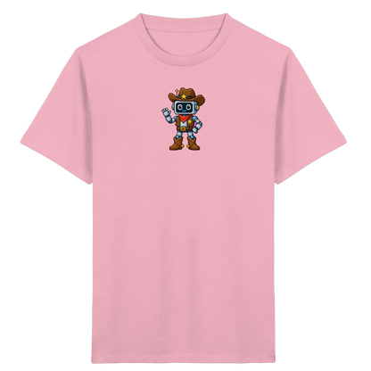 Pixel Roboter T-Shirt: Freundliches Lächeln - Kinder T-Shirt