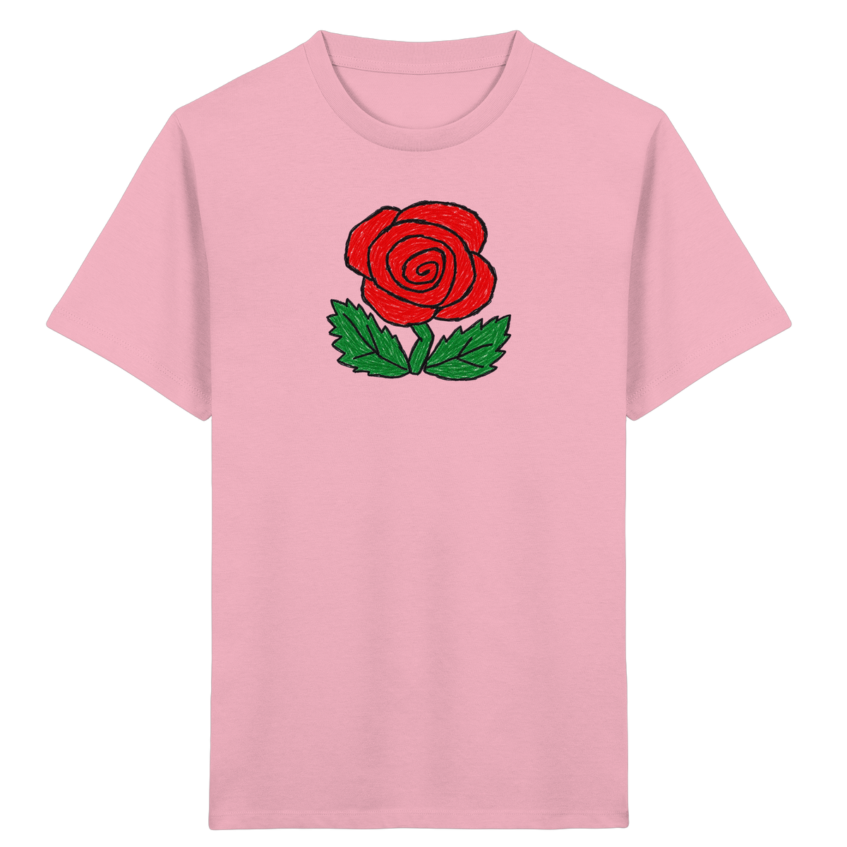 Kritzel-Rose Kinder T-Shirt - Kinder Bio T-Shirt