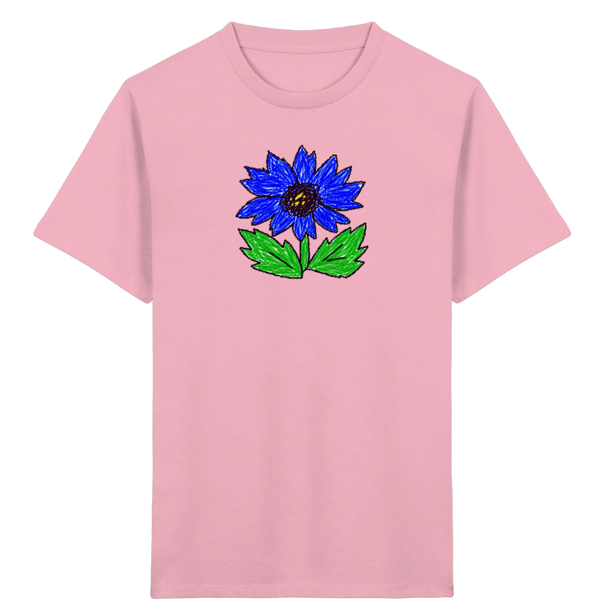 Kritzel Kornblume Kinder Shirt - Kinder Bio T-Shirt