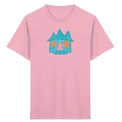 Türkises Zickzackhaus Kinder Shirt - Kinder Bio T-Shirt