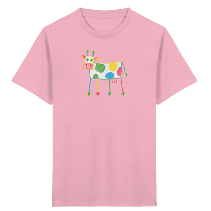 Bunte Farbpunkt Kuh - Kinder Bio T-Shirt