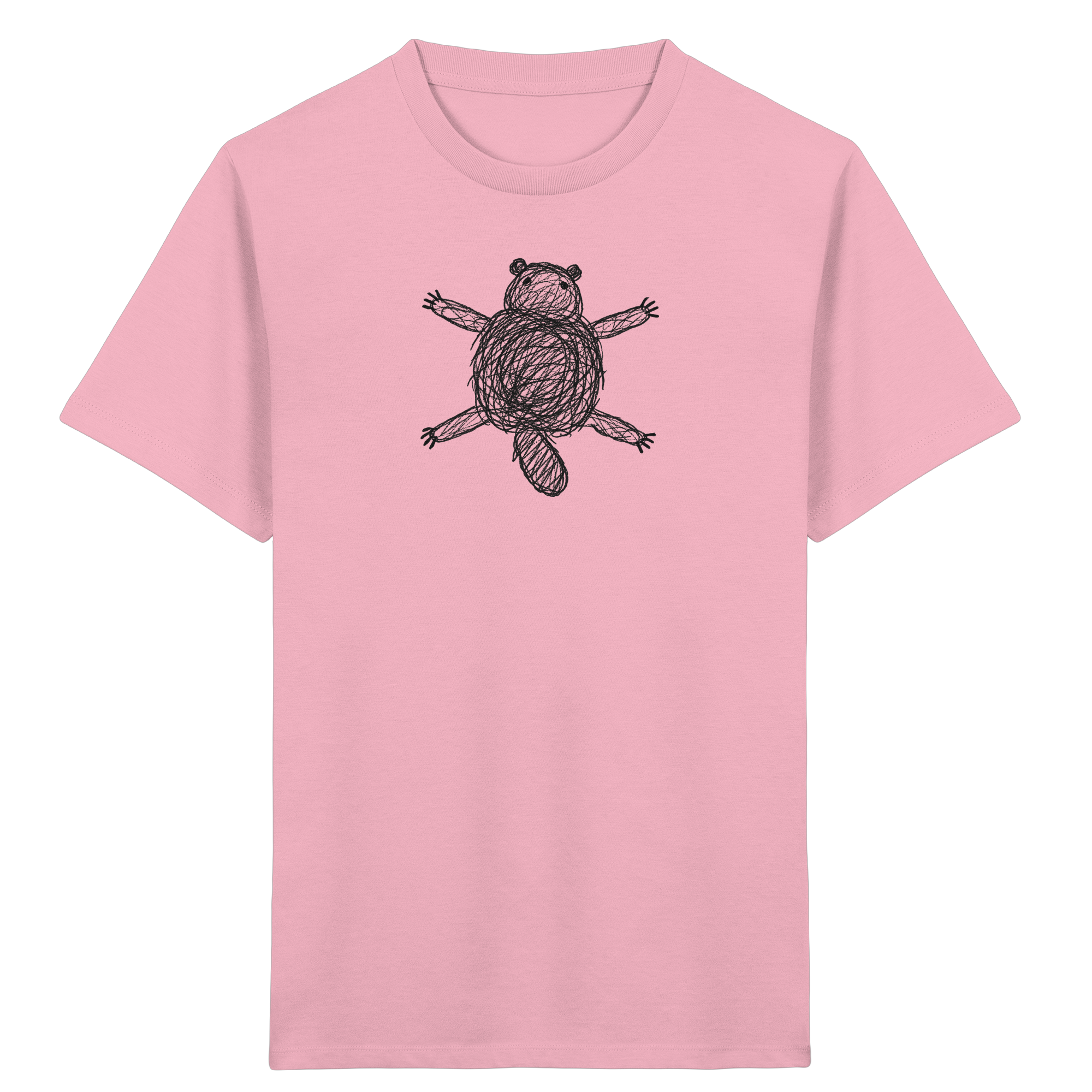 Kinder-T-Shirt mit Murmeltier von oben