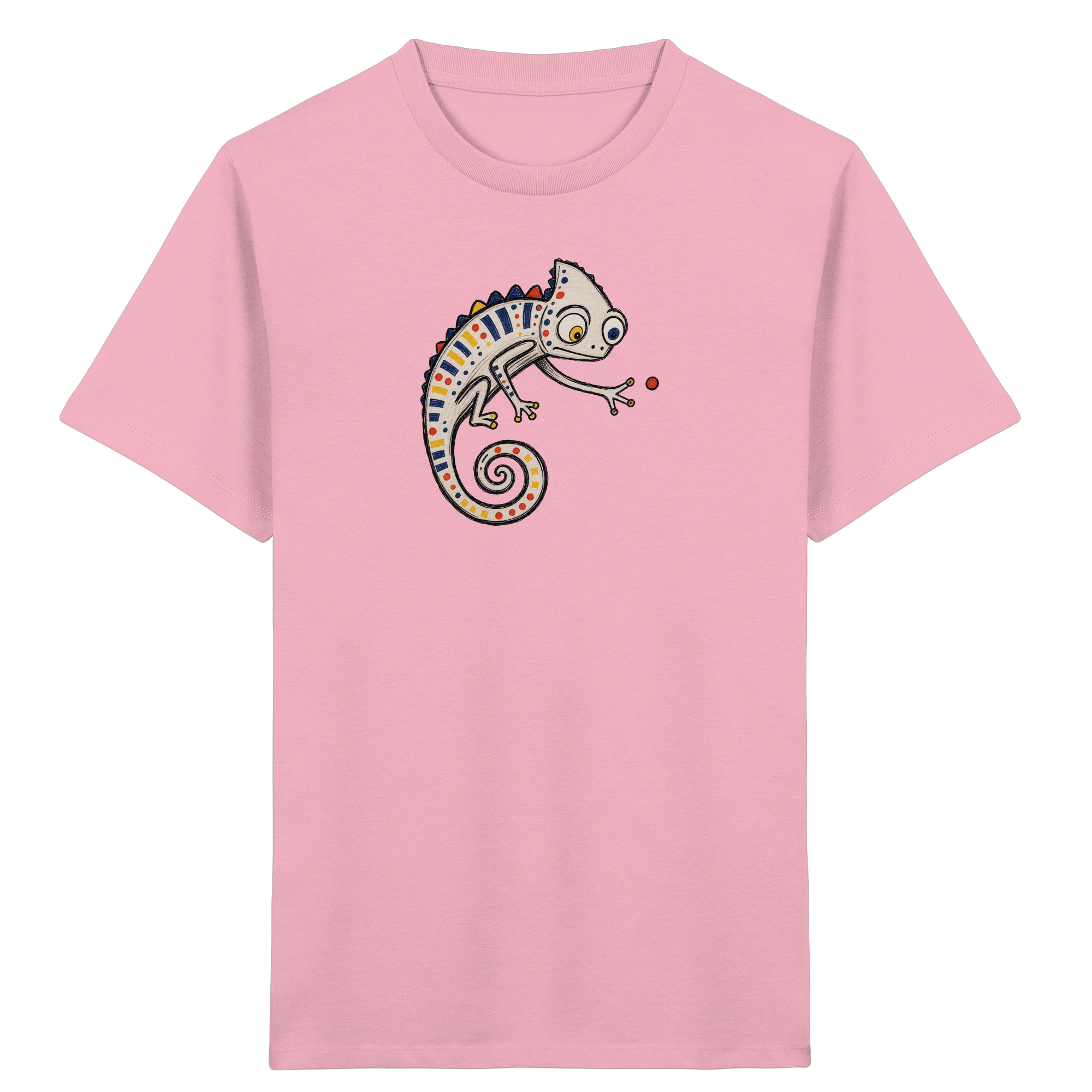 Buntes Chamäleon Kinder Bio T-Shirt