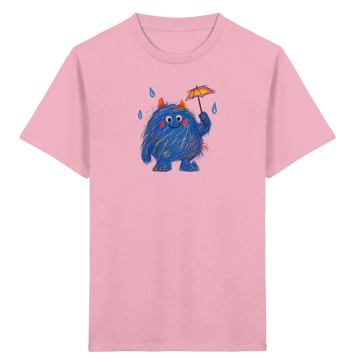 Regenschirmzottel im Regen - Kinder Bio T-Shirt