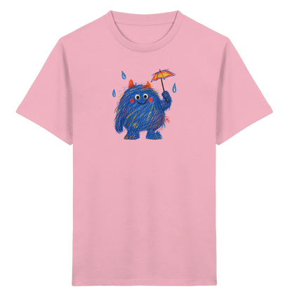 Regenschirmzottel im Regen - Kinder Bio T-Shirt