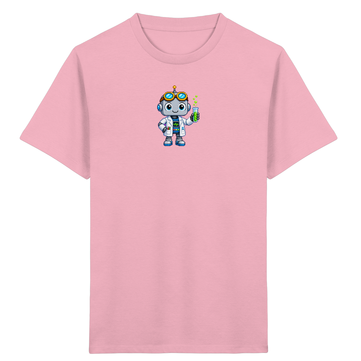 Pixel Roboter Wissenschaftler: Fröhliches Kinder T-Shirt - Kinder T-Shirt