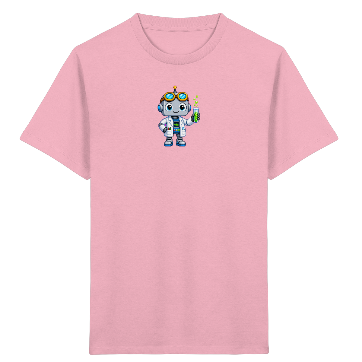 Pixel Roboter Wissenschaftler: Fröhliches Kinder T-Shirt - Kinder T-Shirt