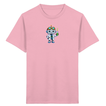 Pixel Roboter Wissenschaftler: Fröhliches Kinder T-Shirt - Kinder T-Shirt