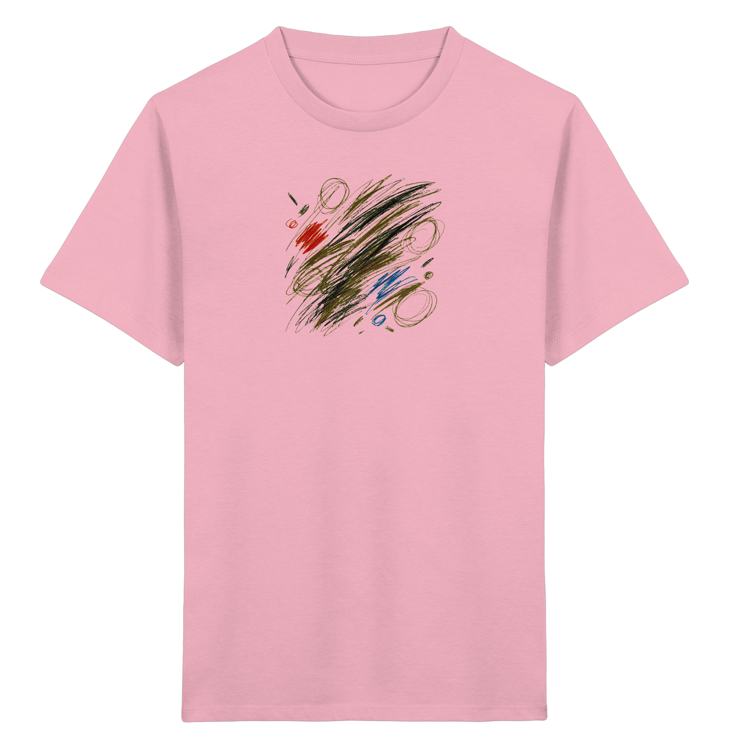 Künstlerisches T-Shirt mit Kritzelgrafik Design - Kinder Bio T-Shirt