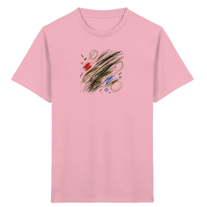 Künstlerisches T-Shirt mit Kritzelgrafik Design - Kinder Bio T-Shirt