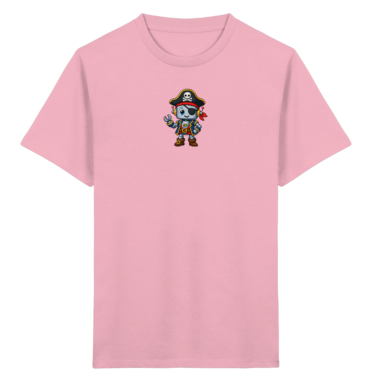 Roboter Pirat: Pixel-Art Kinder T-Shirt - Kinder T-Shirt