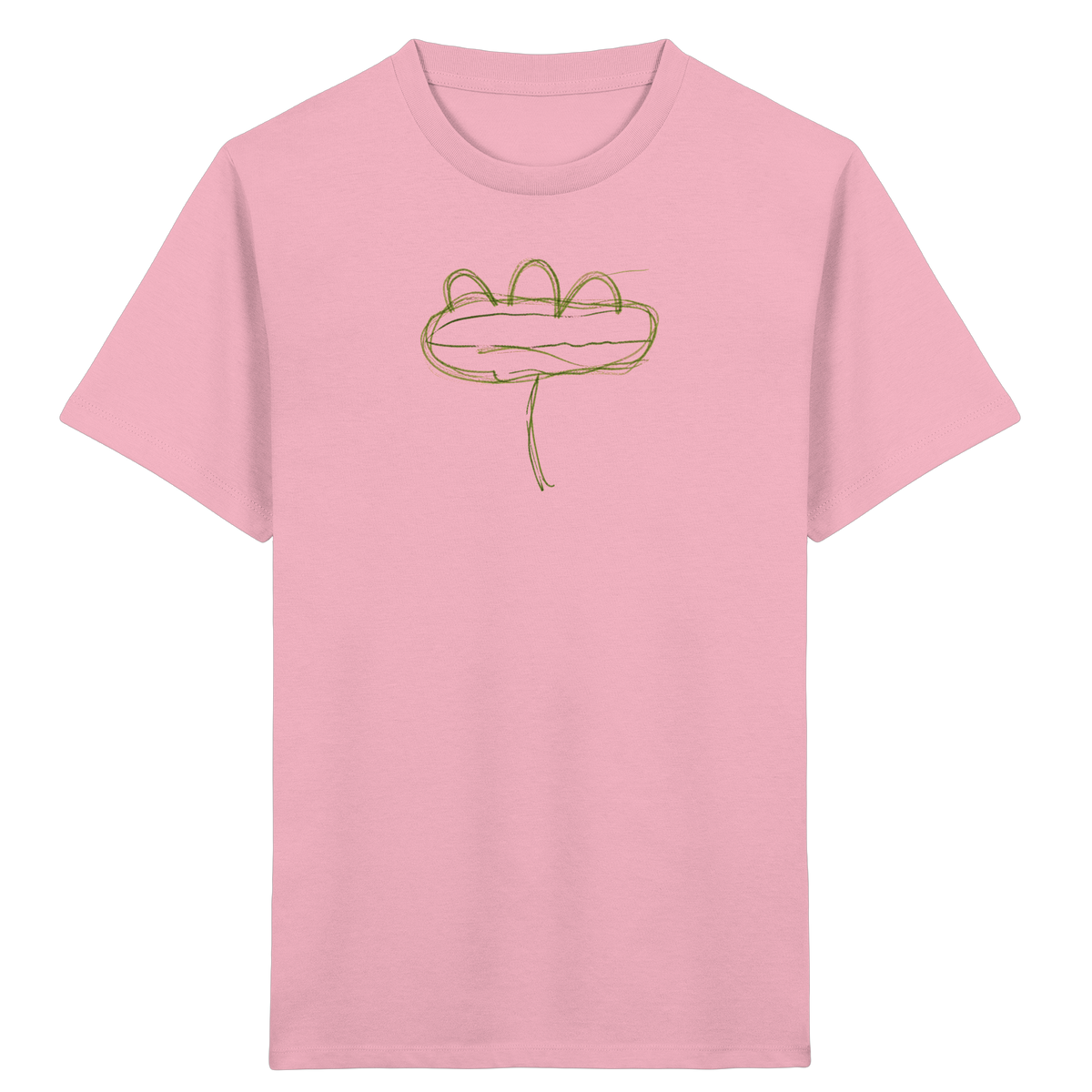 Moosgrüne Linieninsel Kinder T-Shirt - Kinder Bio T-Shirt