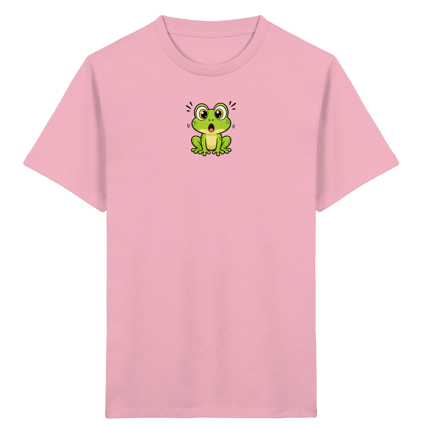Überraschter Frosch: Kinder T-Shirt Grün - Kinder Bio T-Shirt
