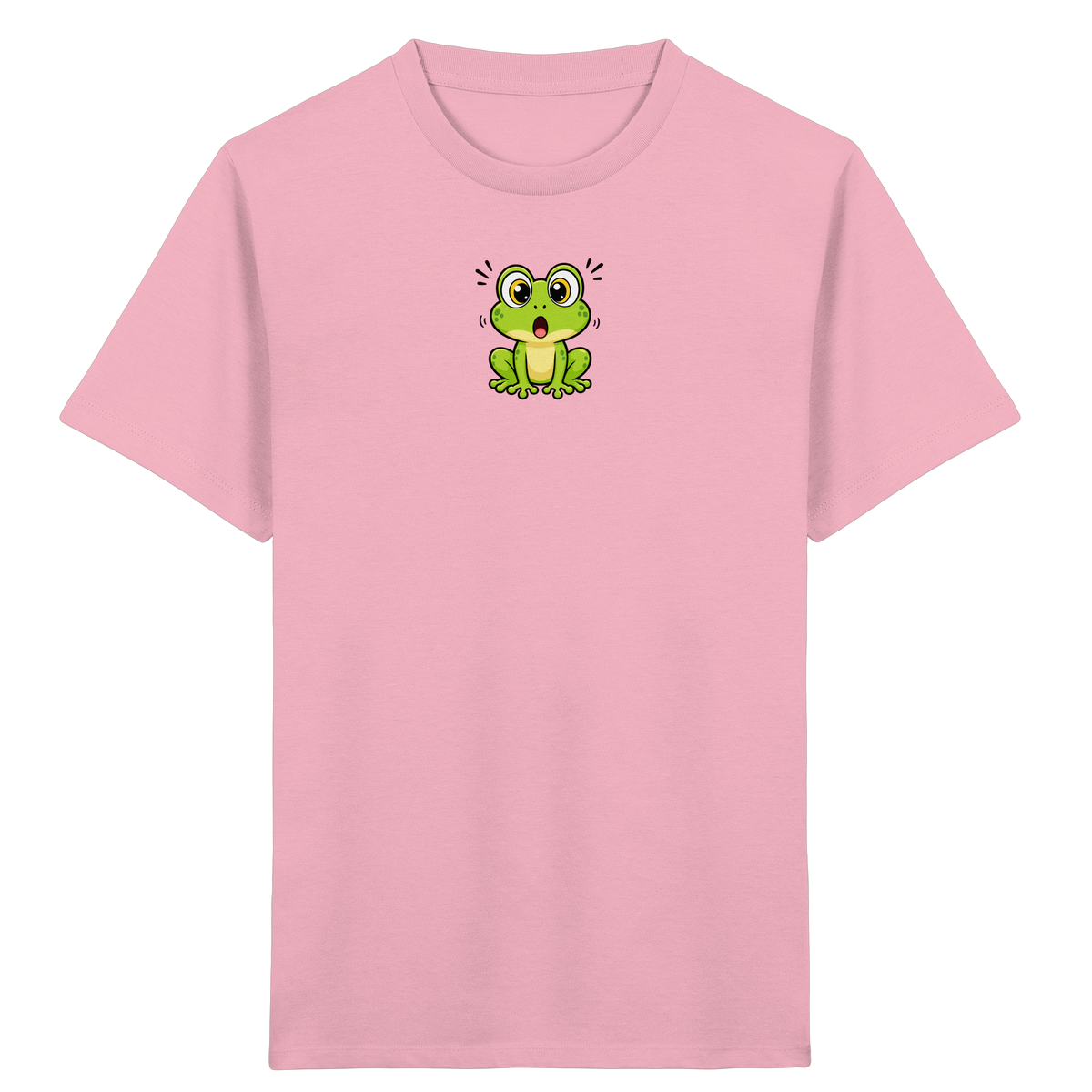 Überraschter Frosch: Kinder T-Shirt Grün - Kinder Bio T-Shirt