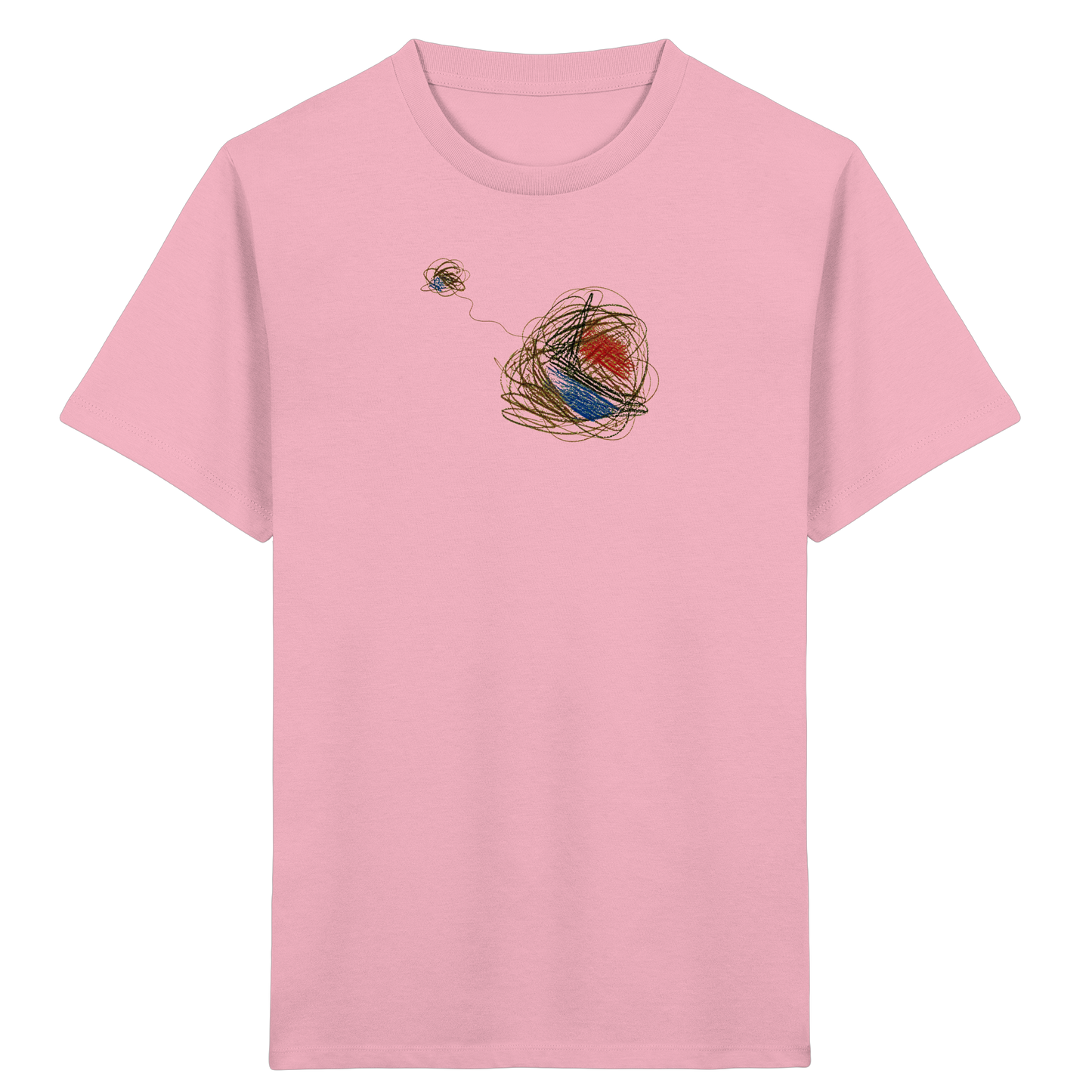 Abstraktes T-Shirt mit kunterbunten Knäueln - Kinder Bio T-Shirt