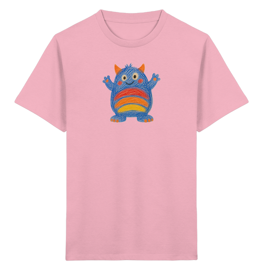 Regenbogenbauch Monster T-Shirt - Kinder Bio T-Shirt