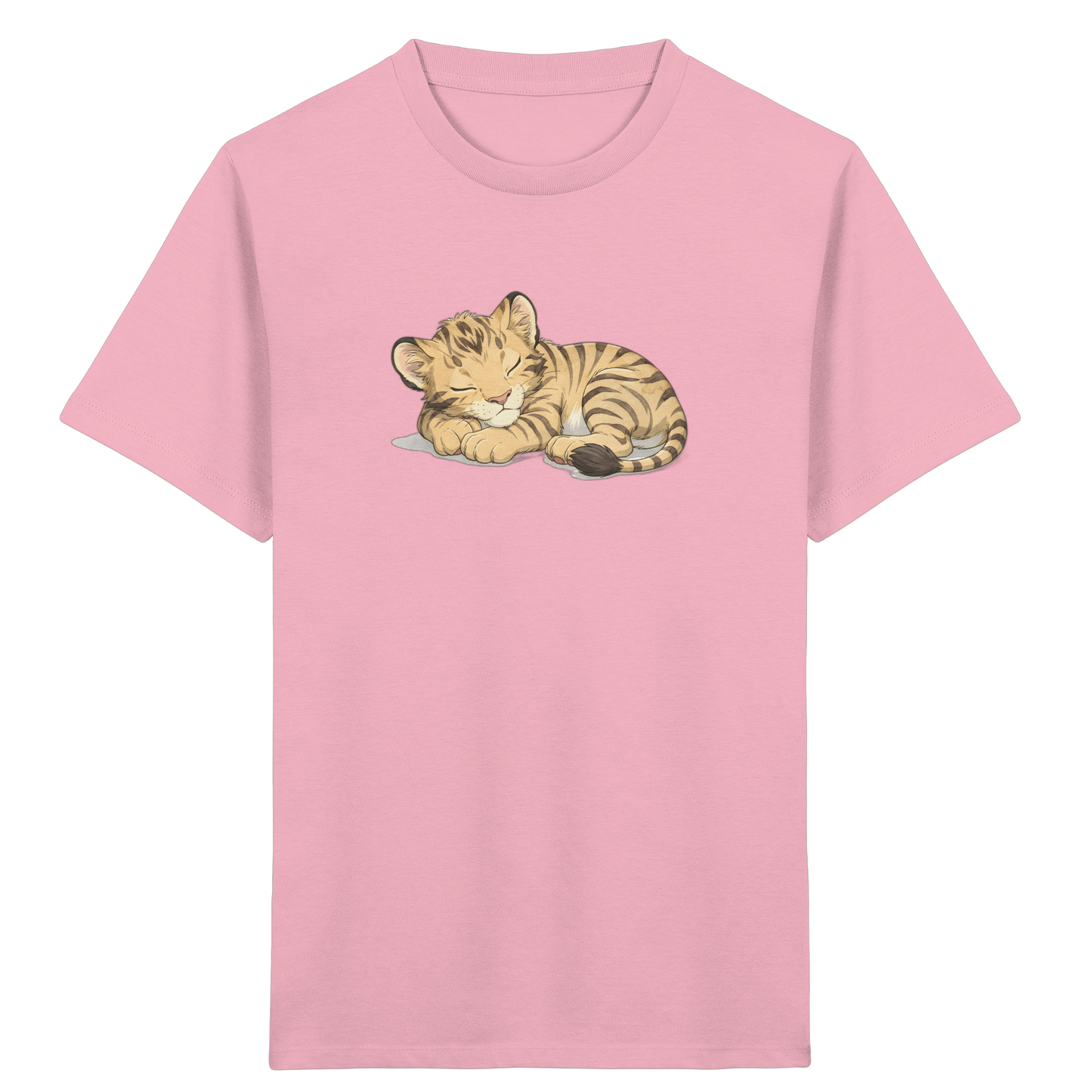 Schlafendes Tigerjunges: Kuscheliges Aquarell T-Shirt