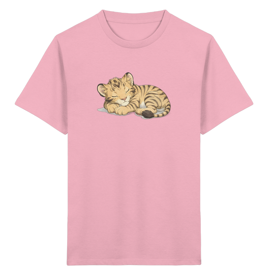 Schlafendes Tigerjunges: Kuscheliges Aquarell T-Shirt