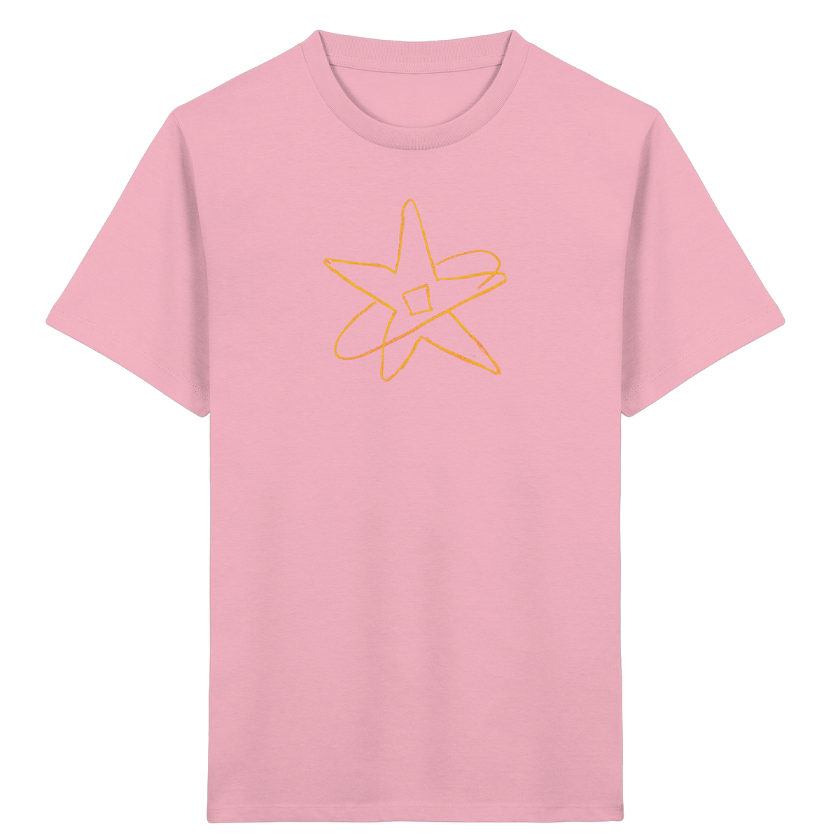 Goldgelber Wackelstern für Kinder - Kinder Bio T-Shirt