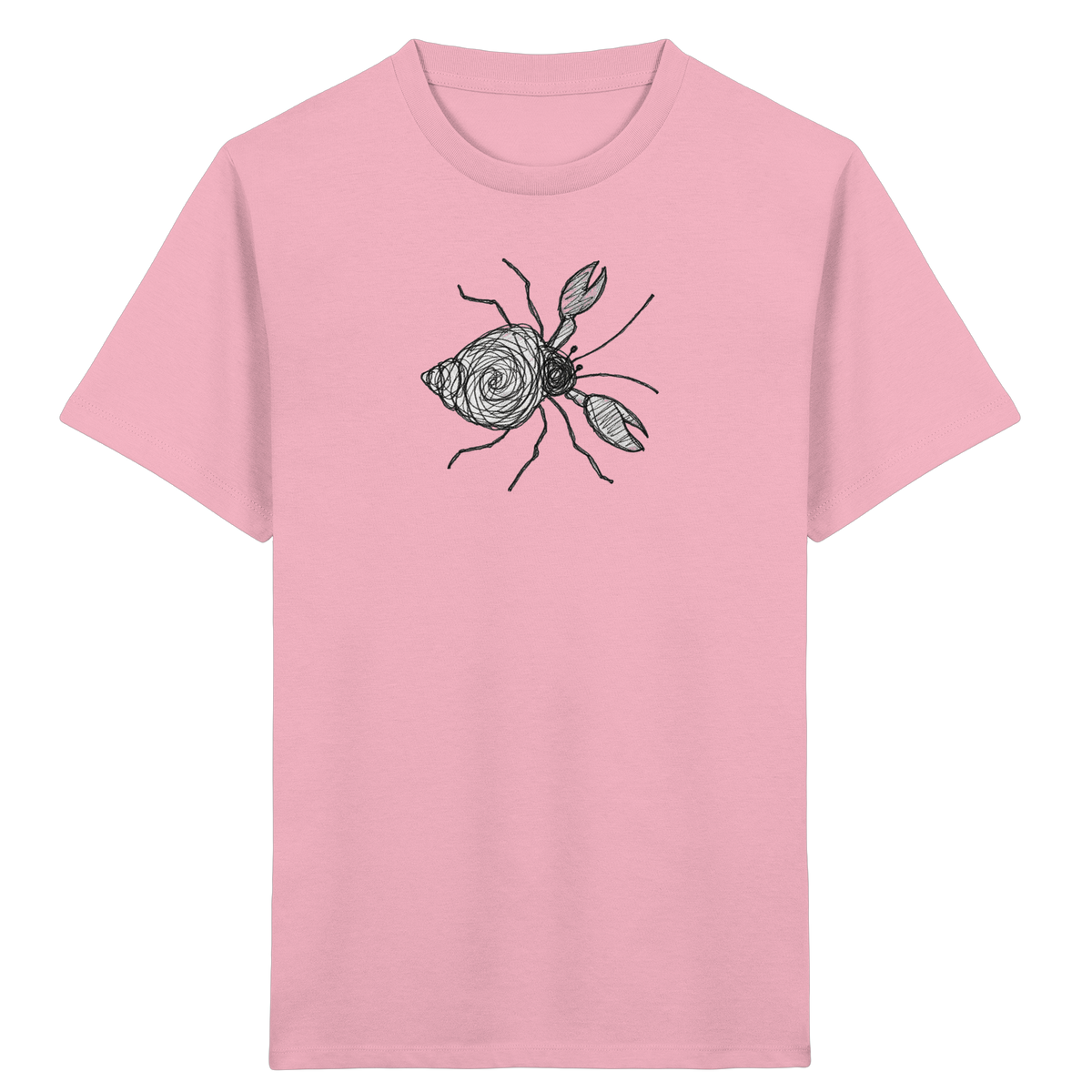 Einsiedlerkrebs von oben gezeichnet - Kinder Bio T-Shirt