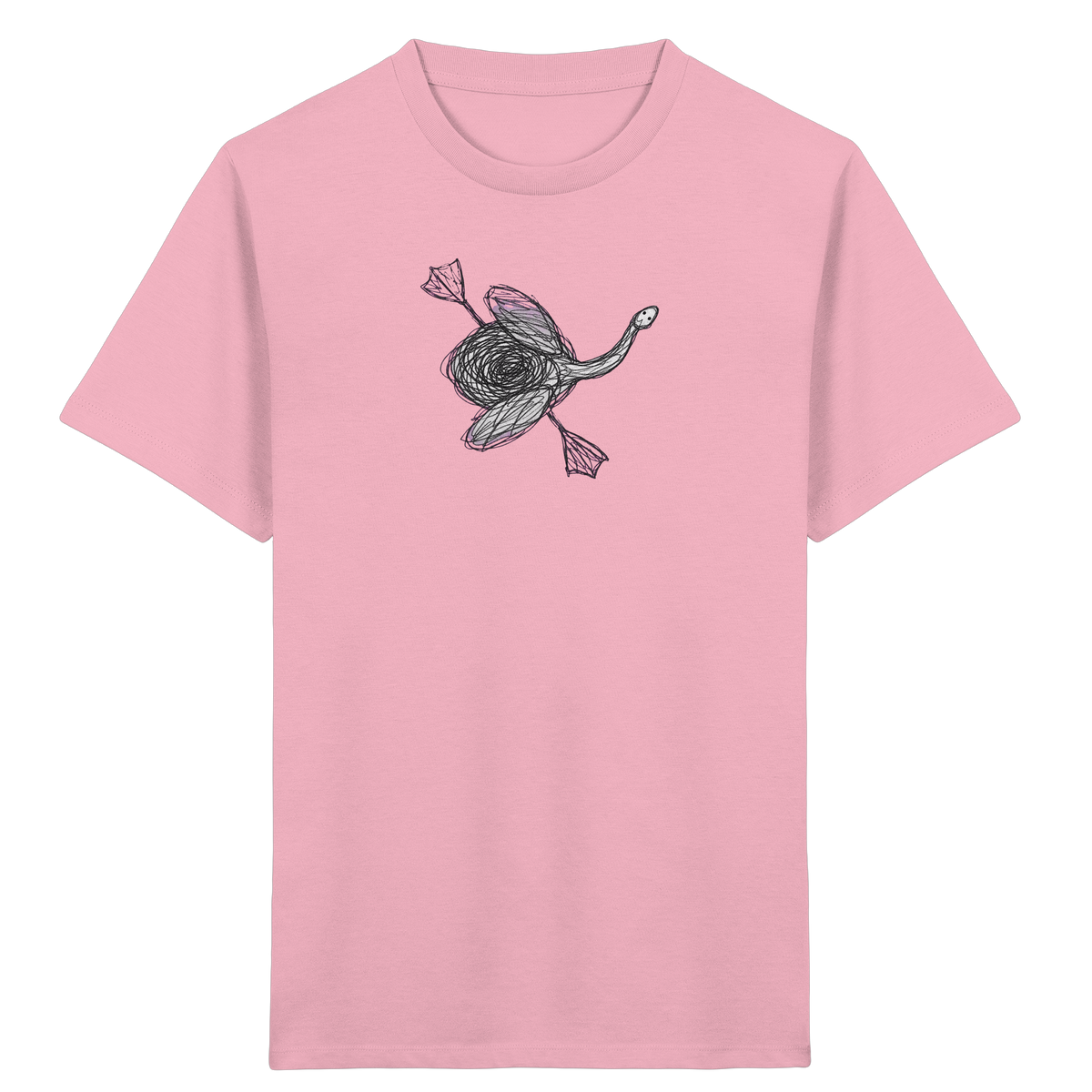 Schwan von oben Kritzelmotiv - Kinder Bio T-Shirt