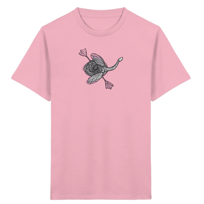 Schwan von oben Kritzelmotiv - Kinder Bio T-Shirt
