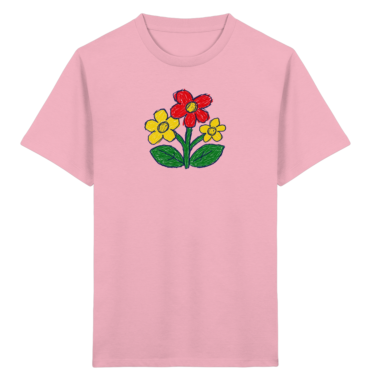 Kritzel-Dreiblüte Kinder T-Shirt - Kinder Bio T-Shirt